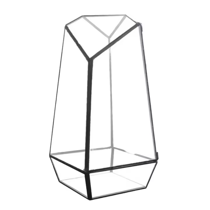 Botellas de cristal de fábrica, modernas con puertas de 25 cm hechas a mano ETA, pequeñas botellas de vidrio geométricas - 1