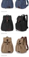 Mochila de lona para mujer, bolso de viaje Vintage de algodón puro, bolso escolar para ordenador portátil con cordón a la moda, bolso de hombro para chicas adolescentes - details 5