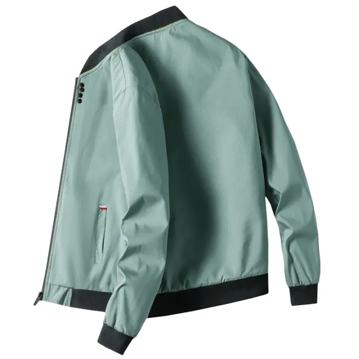Chaqueta de béisbol para bicicleta a prueba de viento para hombre, tubo delgado de manga larga - 1