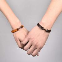 Pulsera Dijie punk retro de alta calidad con hebilla magnética tejida multicapa de piel de vaca para hombre, venta al por mayor de regalos de joyería - details 13