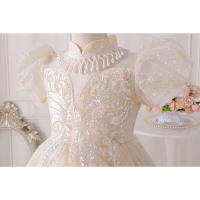 Vestido de princesa para niña, lujoso vestido de fiesta de cumpleaños para bebé, actuación de Piano de alta gama, flor, boda - details 6