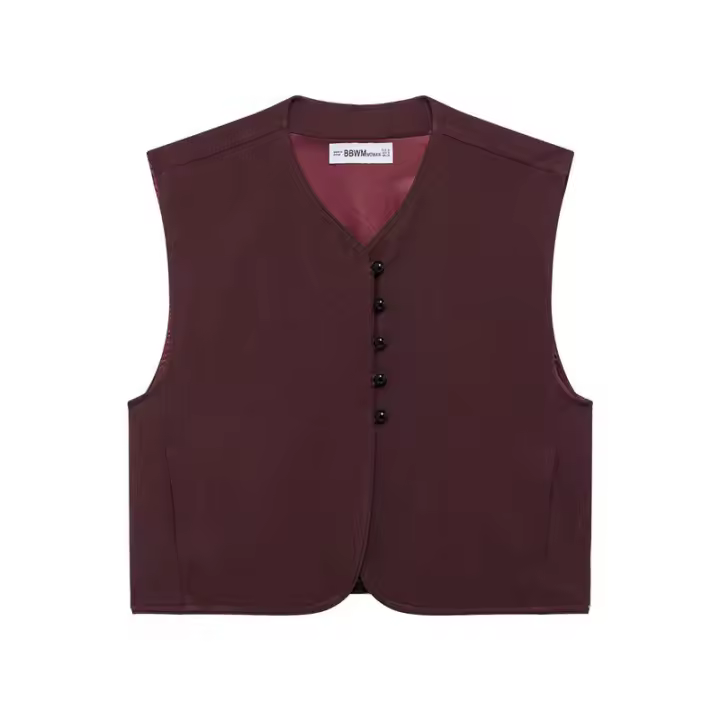 OUWU- Top Corto Sin Mangas Con Cuello Redondo Para Mujer, Ropa De Calle Retro, Traje Informal, Chaleco Y2K - 1