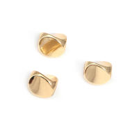 20 piezas, 4,5 MM, 6MM, 18K, Color dorado mate, latón, pulseras trenzadas lisas, cuentas espaciadoras, accesorios de joyería - details 10