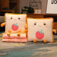 Manta de almohada portátil 2 en 1, diseño de dibujos animados, colcha suave de aire acondicionado, manta cuadrada de felpa para siesta, oficina - details 5