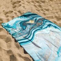 Toalla de playa de microfibra sin arena, fina, de secado rápido, súper absorbente, toallas grandes y ligeras para viajes, deportes, piscina - details 13