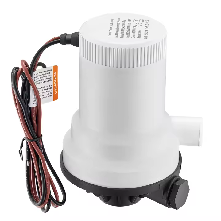 SucceBuy Bomba Livewell para barco, aireador de 12 V 1600 GPH con entrada dual, carcasa ABA resistente a la corrosión y motor desmontable, bomba Baitwell de agua dulce y salada - 1