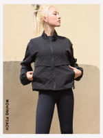 Chaqueta deportiva de melocotón móvil para mujer, cortavientos ligero a prueba de viento para exteriores, senderismo, Camping, cuello simulado, correr, BSJ - details 13