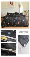 Juego de ropa de cama en blanco y negro, edredón individual con funda de almohada para cama doble, sabanas, cama matrimonial, Queen/King - details 7