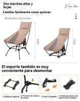 Silla reclinable jardin plegable portatil al aire libre multifunción Camping - details 3