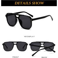 Gafas de sol estilo aviador retro para mujeres y hombres, clásicas de los años 70, montura cuadrada, lentes de sol vintage - details 3
