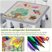 Juego de mesa y 2 sillas para niños, muebles de grupo para asientos infantiles, altura ajustable - details 22