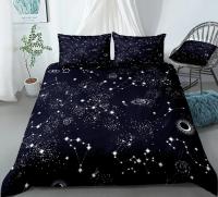Conjunto de Cama de Estrellas Galaxia Cubierta de Edredón Suave para Niños y Niñas - details 1