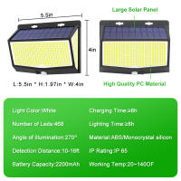 Lámpara LED Solar para exteriores, luz impermeable para decoración de jardín, calle, Sensor de cuerpo humano, 3 modos, 468 - details 3