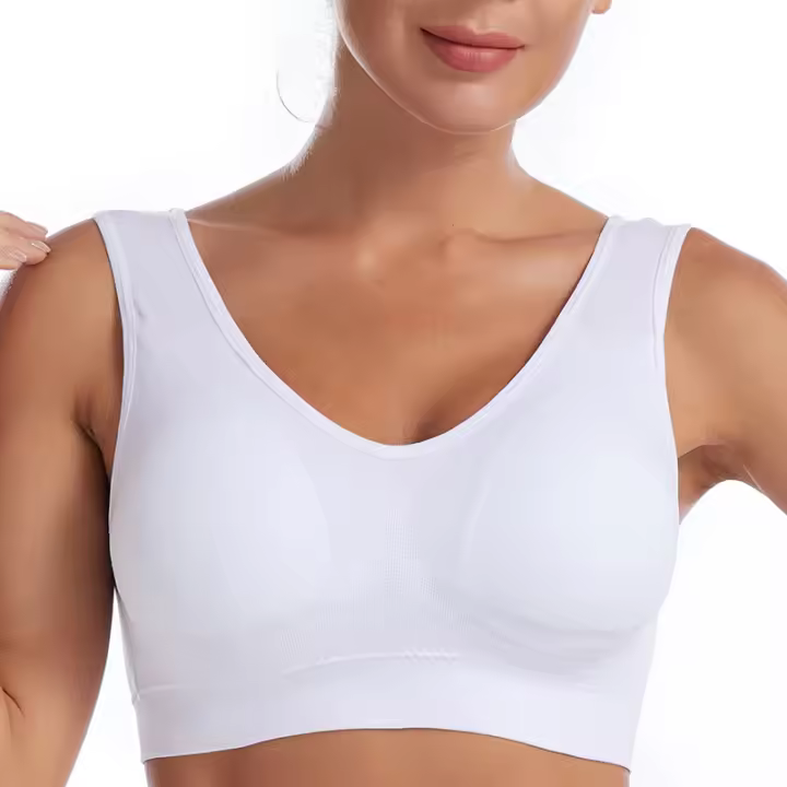 Sujetador Deportivo para Mujer de Color Sólido Top de Yoga y Gimnasio Suave con Almohadillas - 1