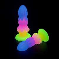 Consolador Anal luminoso para hombre y mujer, Juguetes sexuales coloridos y brillantes, tapón de botón grande, tapón Anal enorme, artículos para adultos, 18 - details 0