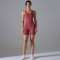 Hamidou-Conjunto de Yoga con espalda descubierta para mujer, Body de Fitness de alta elasticidad, ropa de gimnasio deportiva, Top corto de Fitness, Shockpro - details 25