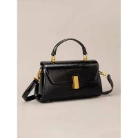 Hombro para mujer: bolso cruzado vintage de cuero encerado con cadena, elegante bolso cuadrado pequeño para las axilas para uso diario Mochila de lujo de alta gama - details 16
