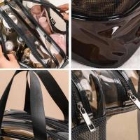 Bolsa de almacenamiento para lavado de baño, maquillaje, separación en seco y húmedo, resistente al desgaste, impermeable, transparente, Simple, de doble capa - details 6