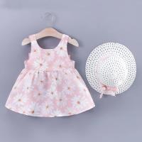 Conjunto de vestido y gorro de playa para niña, vestido de princesa con cuello halter, 2 piezas - details 18