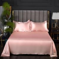 1 pc Bed Sheet for Summer Ice Cool Fabric Top Sheets Satin Smooth Flat Bed Sheet for Double Bedding (no pillowcase) - details 30