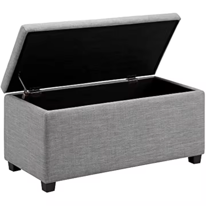 Mueble de almacenamiento acolchado rectangular Ideal para entrada, dormitorio, pasillo, otomana - 1