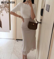 BGTEEVER Chic Elegant High Waist Ladies Solid Mermaid Skirts Spring Summer Fashion Ladies Slim Package Hip Mid-Length Skirts - details 4