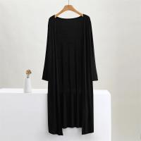 Cárdigan largo de algodón para mujer Suéter de manga larga, abrigo informal, prendas de vestir exteriores, 12 colores, verano y otoño - details 13