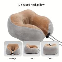 Almohada facial en forma de U, funda suave de poliéster y spandex, lavable a máquina con cremallera, tela no tejida de franela portátil, solo lavado a mano, comodidad para adultos durante todas las estaciones - details 5