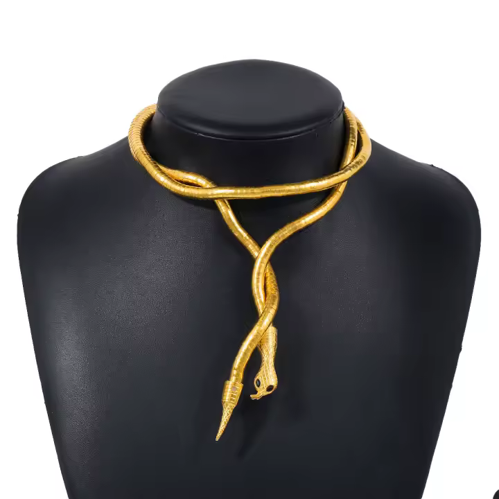 Collar de serpiente sinuosa personalizado, diseño de nicho europeo y americano, pulsera ajustable Spice Girl - 1