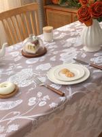 Colgante blanco de flor y pájaro Ense con borla en mantel, mesa de centro de sala de estar, mantel de mesa de boda - details 8