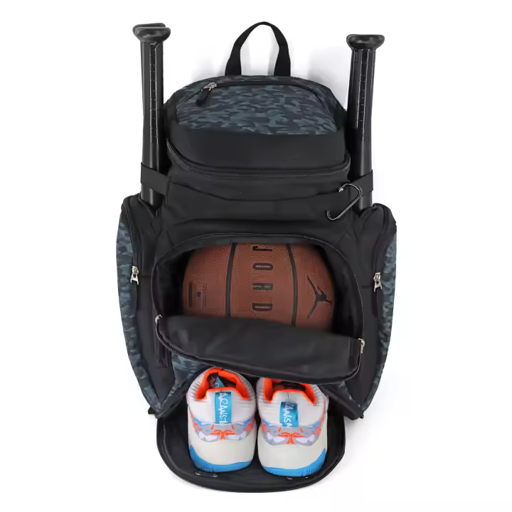 Mochila de Baloncesto Grande Impermeable Compartimento para Zapatos y Soporte de Pelota - 1