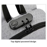 Mochila impermeable antirrobo para hombre, bolsa trasera ligera para libros, elegante, 15,6