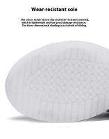 Deportes informales de alta calidad para hombre con parte superior de malla transpirable, suela elástica de PVC, zapatos cómodos para caminar, zapatos de gran tamaño para el verano - details 8