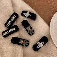 Pinza de pelo de terciopelo Vintage para mujer, horquilla Bb, accesorios de moda - details 0