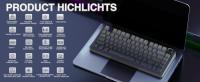 AULA-Teclado mecánico de estuctura F75, conexión trimodo con cable, Bluetooth, inalámbrico, para juegos - details 0