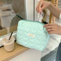 Nueva Bolso De Maquillaje Para Mujer En Nylon Gran Capacidad Con Cierre De Cremallera Estilo Fashion Patrón Sólido Color Floral - details 17