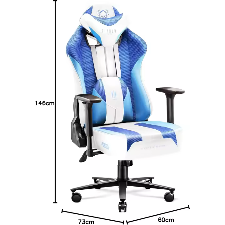 Silla Gamer con Reposabrazos 3D - Cojín Cervical/Lumbar Función de Balanceo - Silla de Oficina 160 kg - Cadeira Gaming Ergonómica - Normal (L) - 1