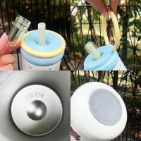 Botella de agua térmica duradera de 500ML con asa, taza de vacío de acero inoxidable 316, tapa de gato de dibujos animados, taza de té de paja para niños y niñas - details 3