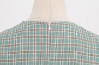 Elegante Vestido Midi Retro con Cuello en Lazo de Cintura Alta Estilo Rockabilly a Cuadros para Mujeres Otoño Vestido Elegante Cinturado - details 9