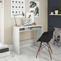 Mesa Blanca Moderna de Madera Ecológica Multifuncional para Estudios, Oficinas, Dormitorios - details 1