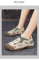 Sandalias de Cuero de Vaca Casuales Tamaño Grande Zapatos de Playa para Hombres en Verano - details 11