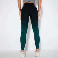 Malla de color degradado sin costuras para mujer, pantalones para correr Fiess con sandalia para realzar la cadera, pantalones de yoga de secado rápido - details 13