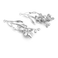 4 Uds. Colgantes de flores de latón de Color platino, suministros para hacer joyas de alta calidad, collar, pendientes, accesorios para mujer - details 30