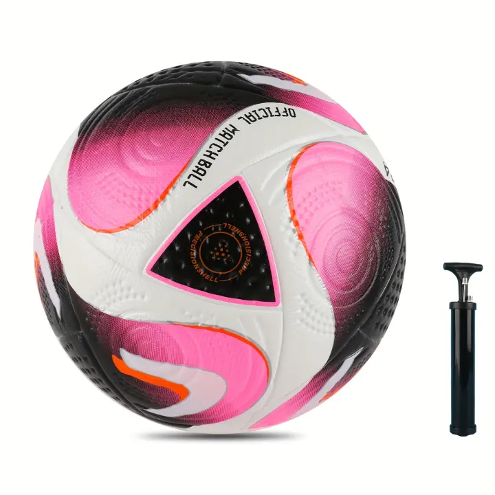 Balón de fútbol duradero con peso oficial para partidos, tamaño 5, construcción duradera y balón de fútbol duradero, con bomba - 1