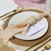 Pañuelos de Tela Hechos a Mano de Verde Oscuro 40x40cm Ideal para Decoración de Mesa de Boda - details 2