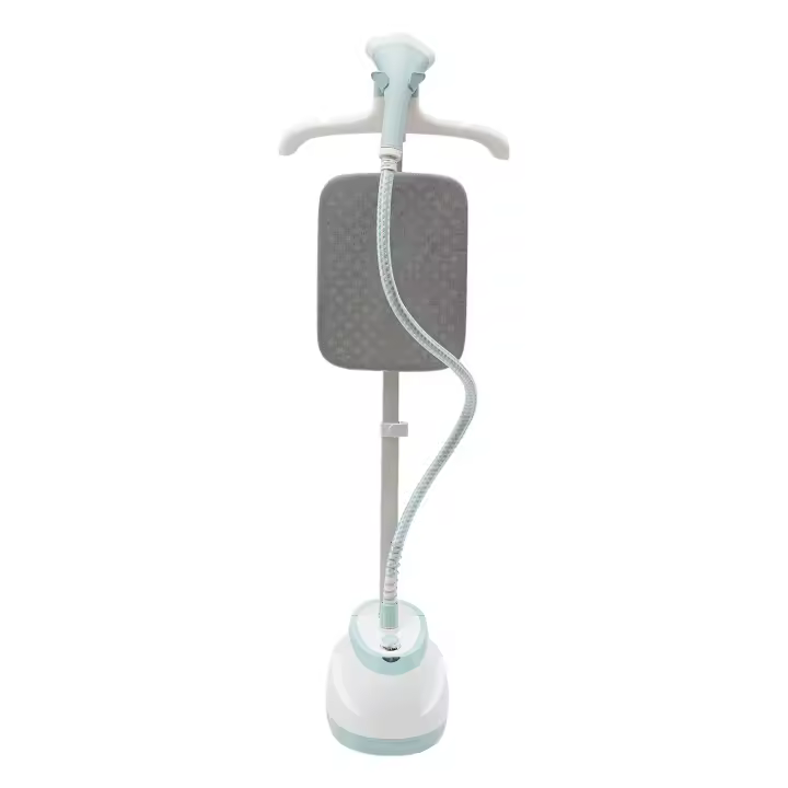 Vaporera de pie profesional con guante de luz indicadora, tanque de agua de 1.6L para fibra de seda, nailon, poliéster, forro polar de algodón - 1