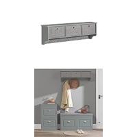 Zapatero con 2 Puertas Organizador para Zapatos 53 x 24 x 82 cm Gris FSR78-HG ES - details 10