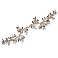 Metal Branch Leaves Vine Wall Decor Geometric Figure Paint Hanging Decoration for Home Office Decor - details 3