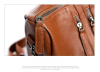 Mochila Retro de cuero suave para mujer, mochila multifuncional de gran capacidad, bolso de viaje de ocio, tendencia popular - details 16