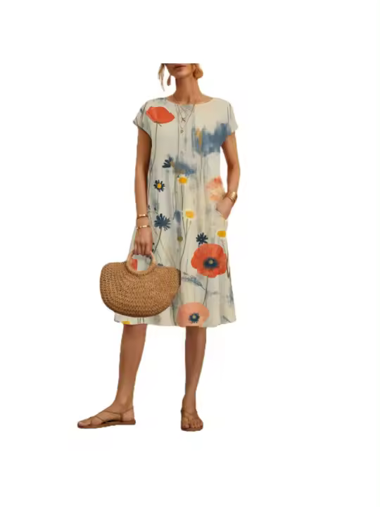 Acuarela 2025, vestido largo de mujer - 1